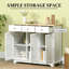 Buffet avec armoires de rangement, tiroirs et tablettes réglables-129865162