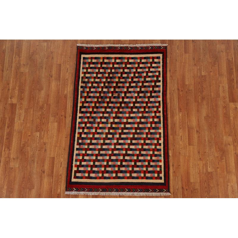 Tapis damier Gabbeh 3 x 5