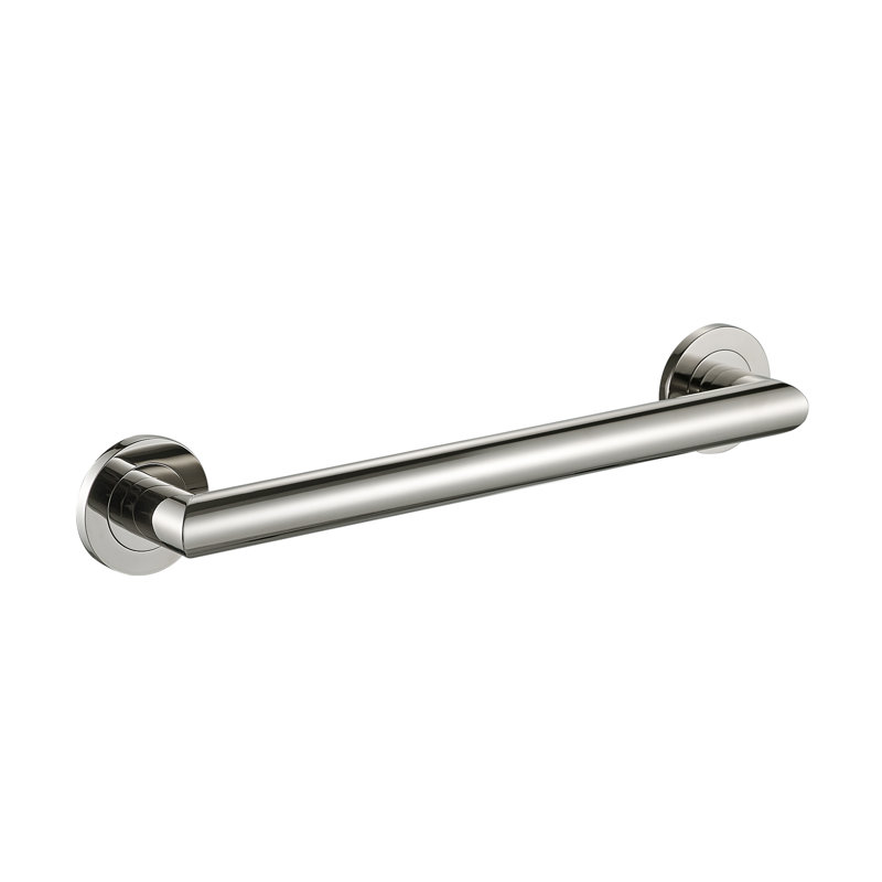 18" Wall-Mounted Summit Grab Bar - Polished Nickel, Premium Brass Construction, Installation Hardware Included, 18" W