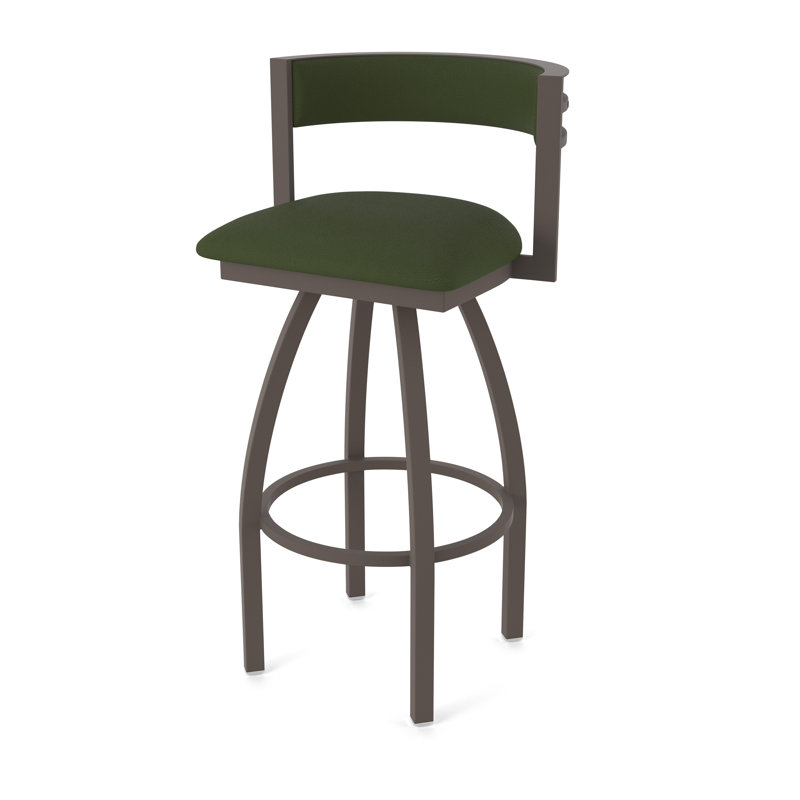 Tabouret Artémis, Vinyle - pin Canter, Bronze, Tabouret de bar (siège d'une hauteur de 36 po)