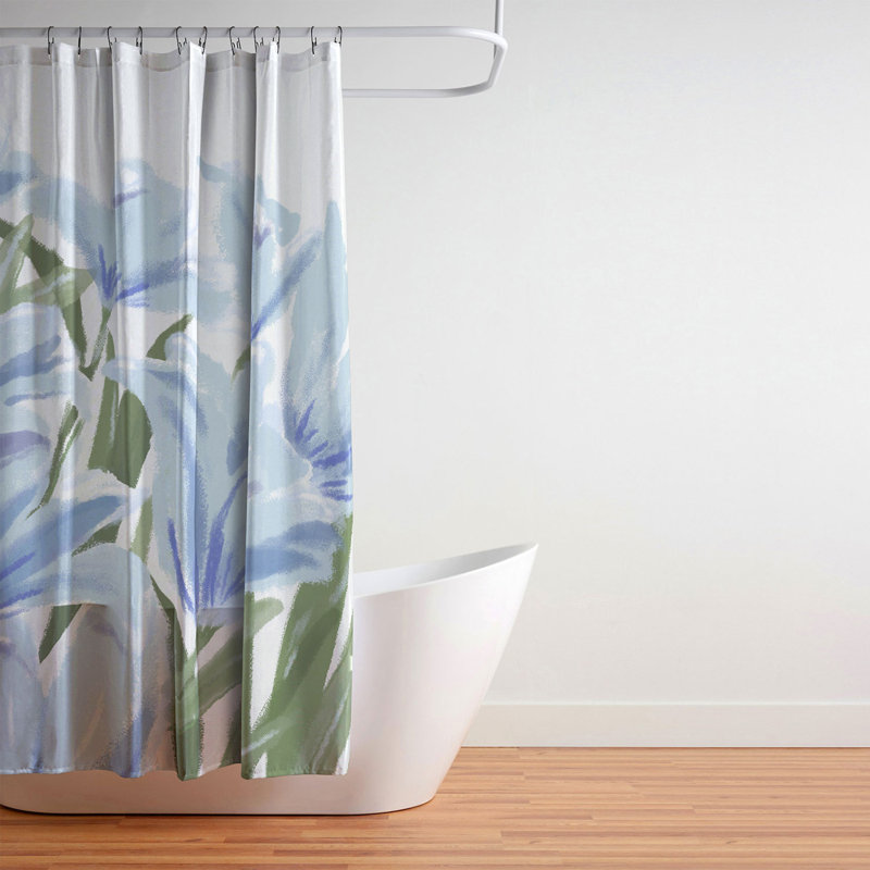 Rideau de douche DENY Designs, Blue/Green Floral 1