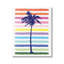 Joli motif arc-en-ciel, palmier, rayures tropicales par Jennifer McCully - impression-70553594-70553595