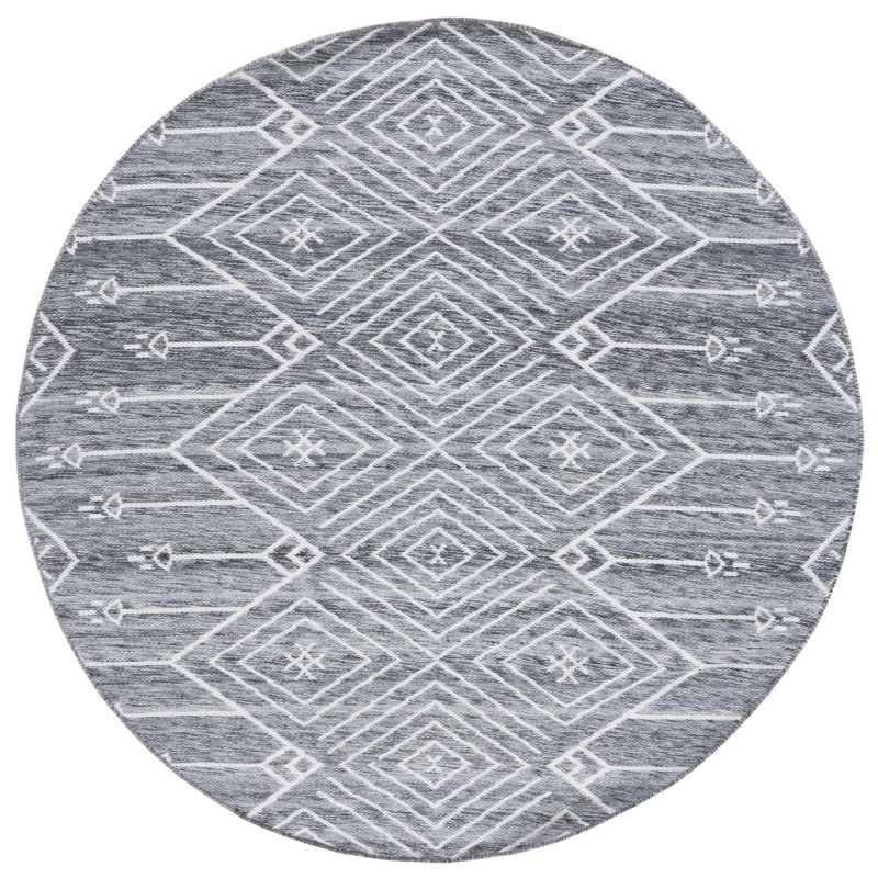 Kilim Flat Weave Performance Southwestern Rug, Round 6'