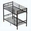 Lit simple superposé en métal avec garde-corps de 14,17 po de hauteur, 19 barres transversales, capacité de 400 lb et plus, rangement sous le lit, noir