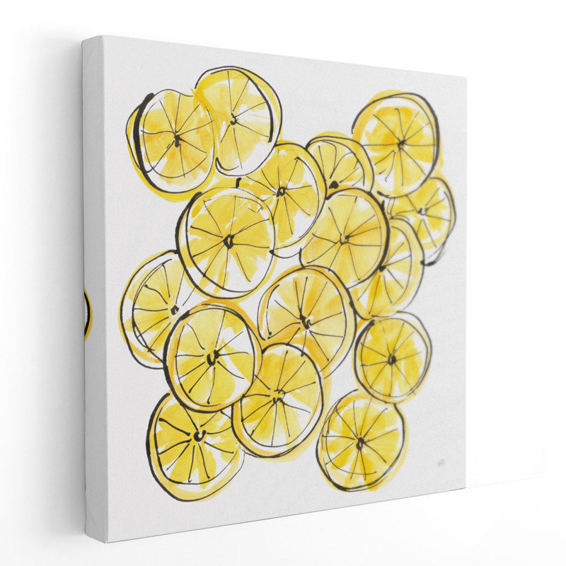 «Cut Lemons III», reproduction d'art sur toile, H 40 po x l 40 po
