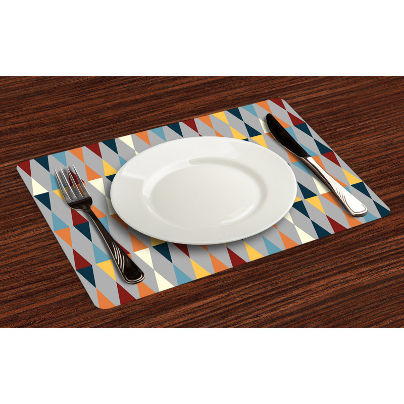Polyester Geometric Rectangle Placemat