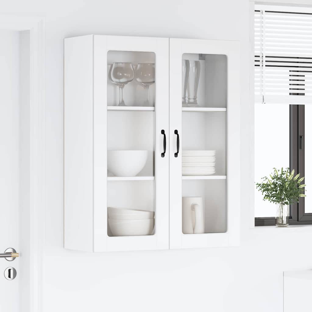 vidaXL Kitchen Wall Cabinet - White - Engineered Wood - Image 2