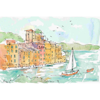 Portofino II par Anne Tavoletti - peinture sur toile tendue