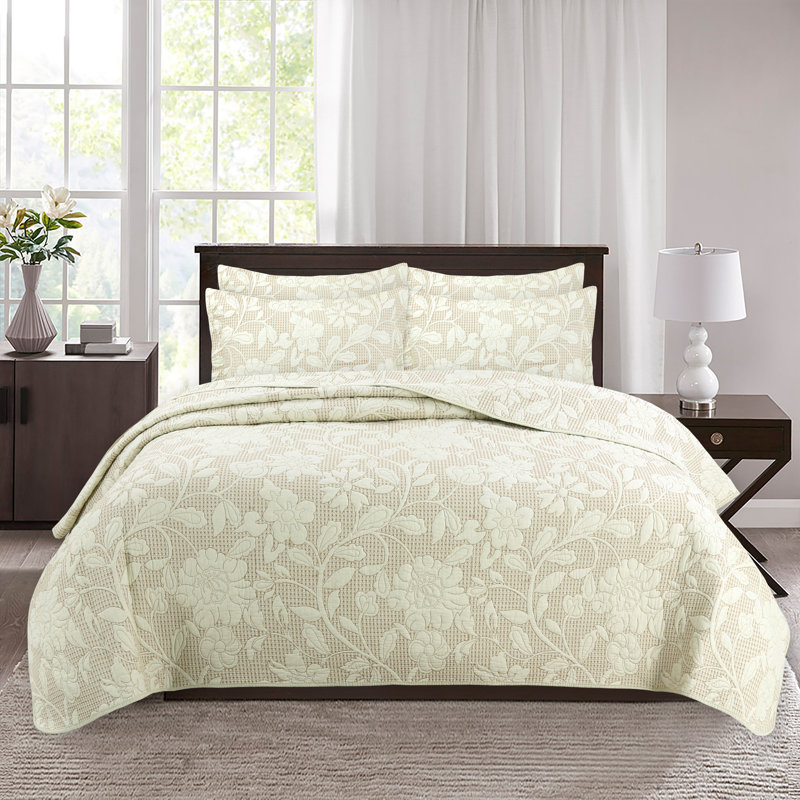 Modern & Contemporary Quilt, King, Cream