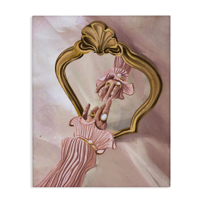  «Chic Hand Mirror Reflection Canvas» par Svetlana Aleynikova, H 40 po x l 30 po