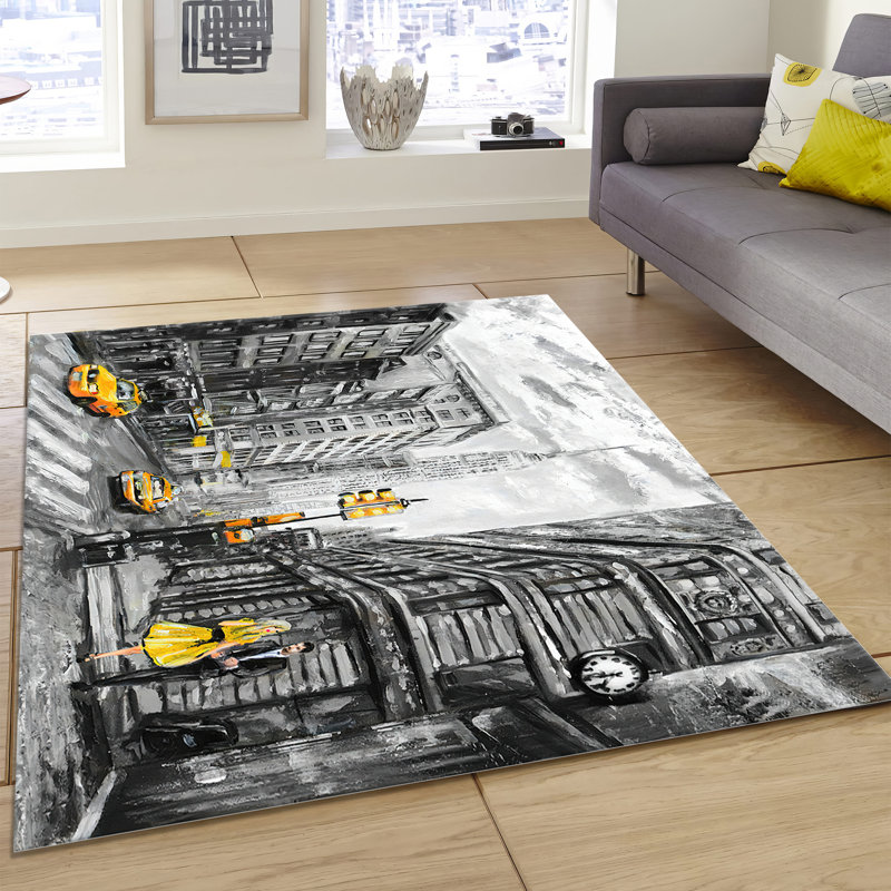 Stylish Abstract Floral Design Soft Pile Rug Providing a Comfortable and Elegant Touch for Your Interior Spaces
