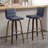 Bomia Swivel Upholstered Stool With Solid Wood Frame and L-Shaped PU Leather Back-1686082560-1648987122