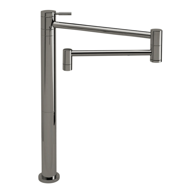Contemporary Counter Mounted Potfiller, Antique Pewter