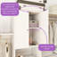 69"-145" W Wooden Closet System With Doors And Drawers(Adjustable Width)