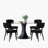 Round Pedestal Glass Dining Table Set-114238983-114238981-114238978