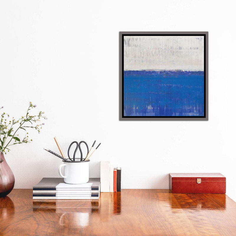 «Littoral» par Wayne Sleeth - reproduction d'art, Toile encadrée de bois rustique foncé, H 18 po x l 18 po x 1,5 po