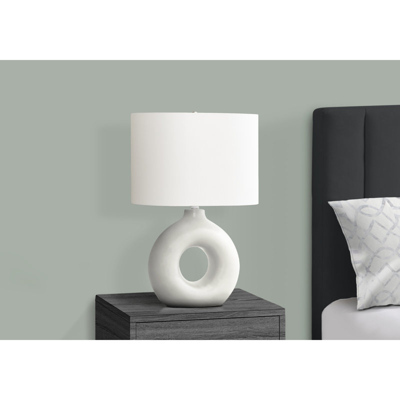 Lampe de table contemporaine et moderne, Blanc