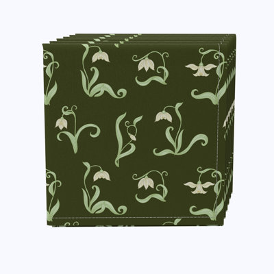 Cotton Floral Square Napkin
