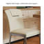 Chaise de salle à manger italienne à dossier ultra-fin en cuir italien