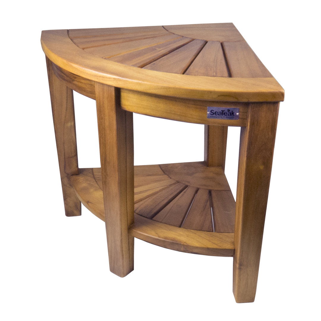 15.75'' W Teak Corner Shower Bench SeaTeak