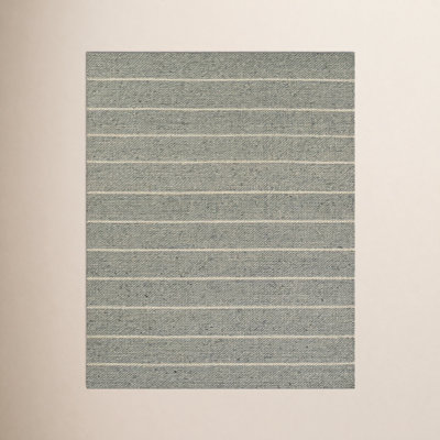 Lemington Gray Beige Hand-Braided Striped Rug