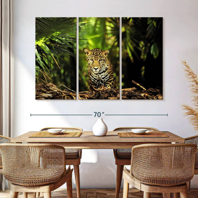 Jaguar de la jungle du Belize Brampt, H 42 po x l 65 po
