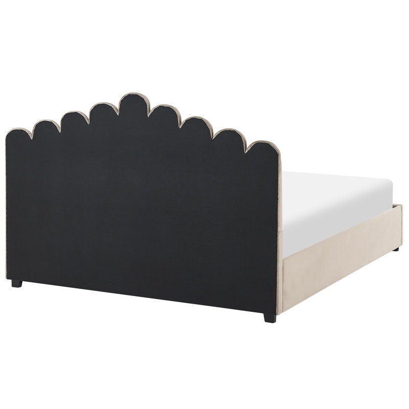 Velvet Taupe Vincennes Ottoman Super King Size Bed