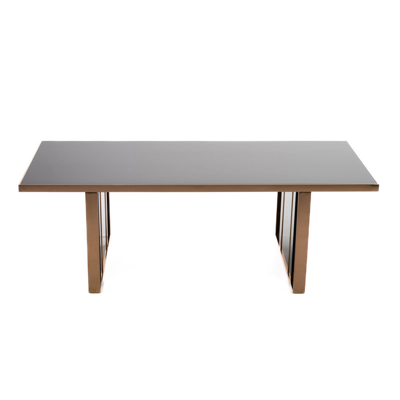 Sighrith Rectangular Glass Top Dining Table