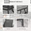 Neasha Outdoor 4 Pieces Patio Furniture Set Mixed Grey