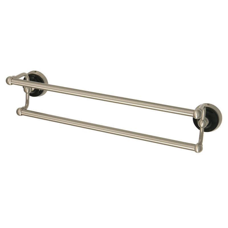 Double barre à serviettes Water Onyx Kingston, Nickel brossé