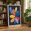 Geometric Bloom Botanical 1 Piece Wrapped Canvas Wall Art-1452498834-1452498837