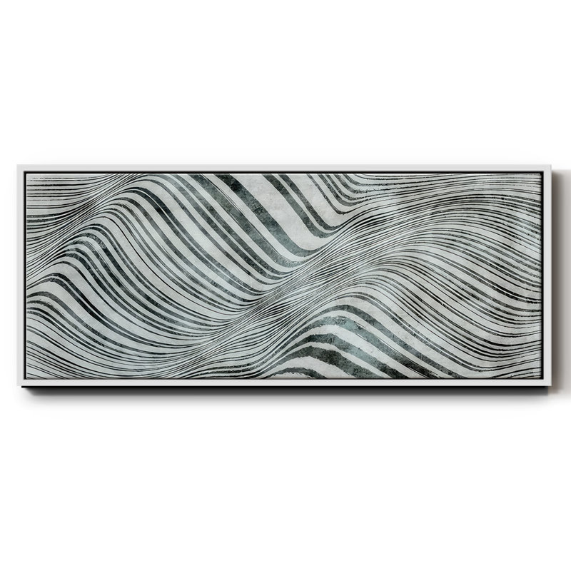 Forme de la mer - Framed Canvas, 12" H x 30" W