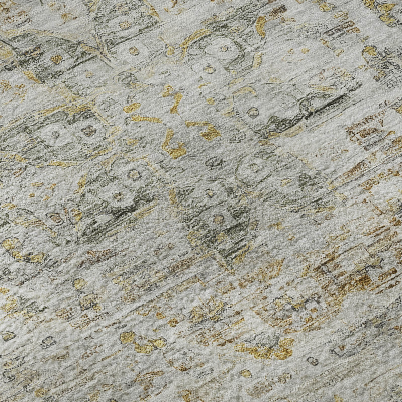 Premium Machine Washable Marasco AMF1636 Global Rug, Rectangle 9' x 12'