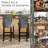 Bar Stools, Set Of 2 Upholstered Breakfast Stools, 27.5" Tall Bar Stools, Breakfast Bar Chairs With Footrest And Back, Counter Bar Stools, For Dining Room, Kitchen, Bar-1163801376