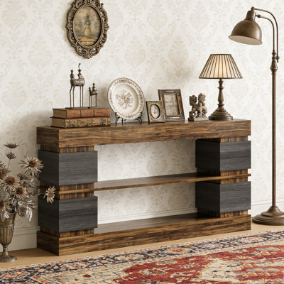 3-Tier Farmhouse Console Table Hallway Sofa Table