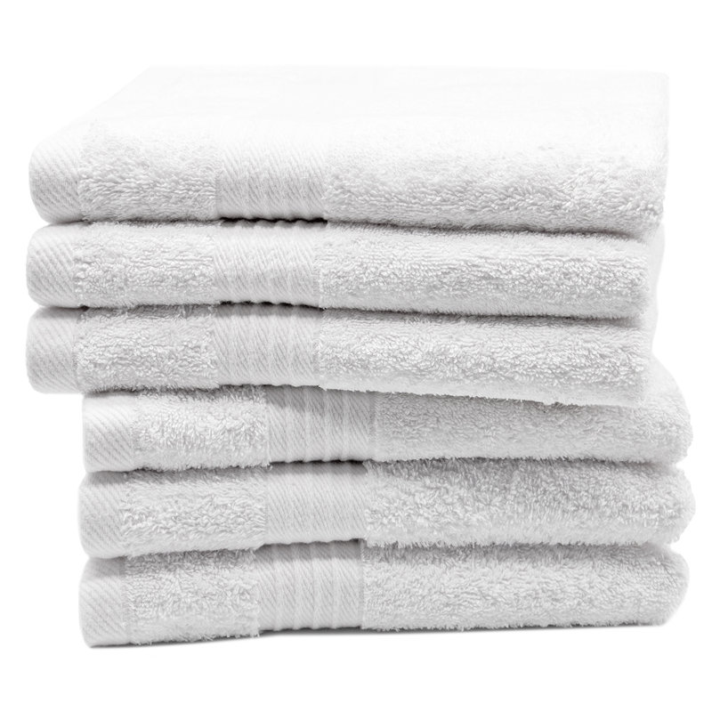 Midweight Hand Towel, White