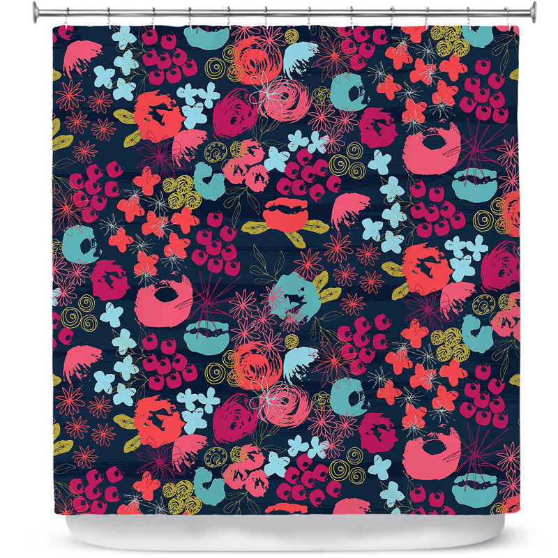 Rideau de douche simple island floral