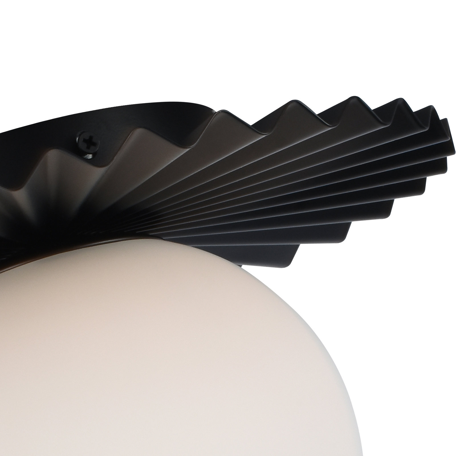 Abbey Glass Flush Mount, Matte Black