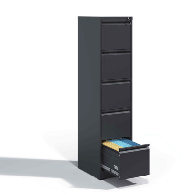 Classeur vertical en métal 5 tiroirs avec serrure Classeur vertical en acier pour format légal / lettre
