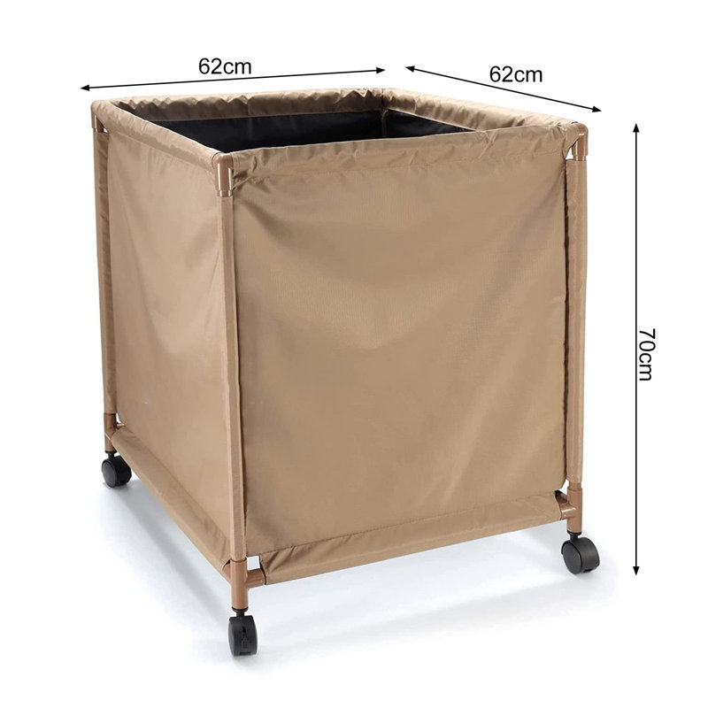 Boîte de rangement pour piscine avec 4 roulettes pivotantes Panier de rangement grande capacité facile à assembler