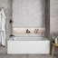 Baignoire en alcôve en acrylique blanc brillant avec drain externe 60 po x 30 po Streamline-101700366