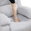 Double fauteuil inclinable manuel, causeuse rembourrée avec porte-gobelets, ligne, blanc-1321025566