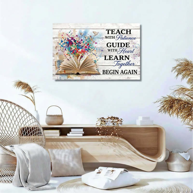 Ensemble de 1 tableau sur toile en forme de cœur de livre, 28"H x 40"W, Wrapped Canvas