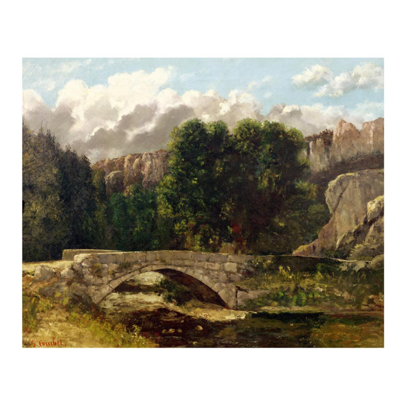 Le Pont de Fleurie, Suisse, impression giclée par Courbet, H 22 po x l 28 po