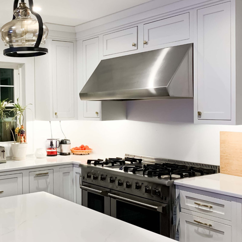 PROLINE 42-Inch Wall/Under Cabinet Range Hood, Ducted, 1000 CFM, Stainless Steel, LED Lights, ULTRA-QUIET Blower Motor, 4 Speed, 3-Year Warranty