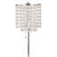 Lampe de table 20,25 po en métal argenté, rouge avec abat-jour en cristal
