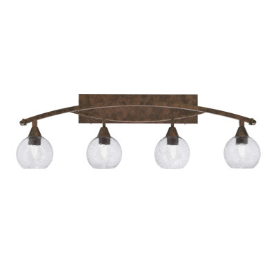 Barre d'éclairage de salle de bain 4 lumières Bow