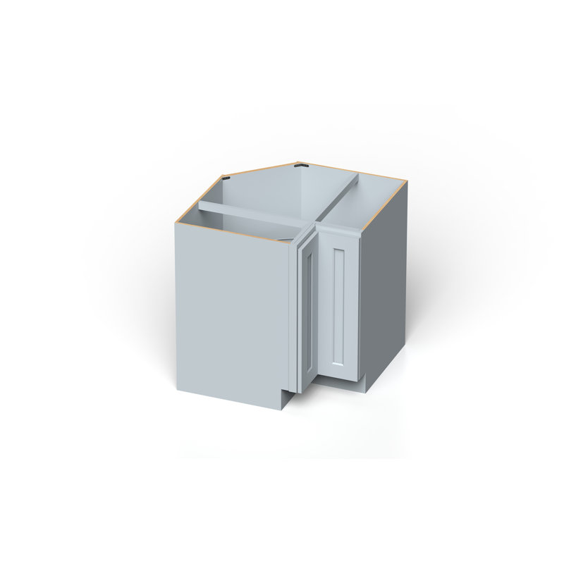 DL Cabinetry (prêt à assembler) Armoire de coin de style Shaker Lazy Susan l 33 po x H 34,5 po x P 24 po - gris tourterelle