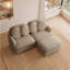 Canapés modernes en chenille, canapé modulable 3 places avec pouf, structure en bois massif-656301141