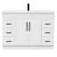 Meuble-lavabo autoportant de 48 pouces avec lavabo intégré